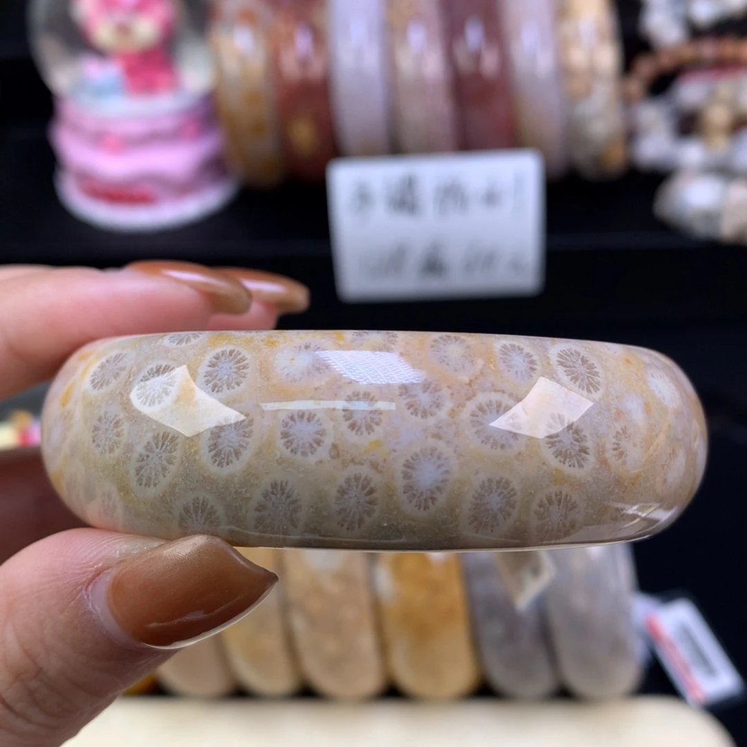 硅化珊瑚（珊瑚玉）未镶嵌手链精美手镯五折55.9口（9号）