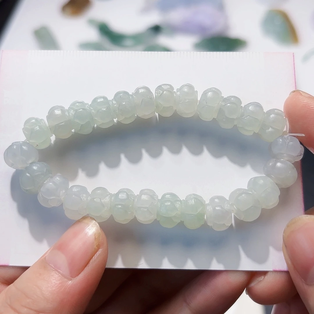 定制翡翠未镶嵌天然缅甸翡翠Ａ货莲花珠不退不换