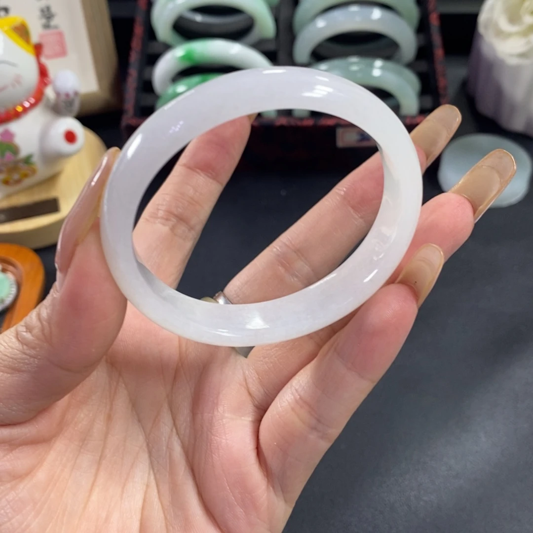 翡翠未镶嵌手镯天然翡翠手镯贵妃53.8