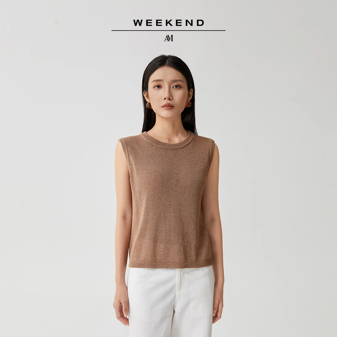 AM WEEKEND新款时尚简约米咖毛衫DE2810152