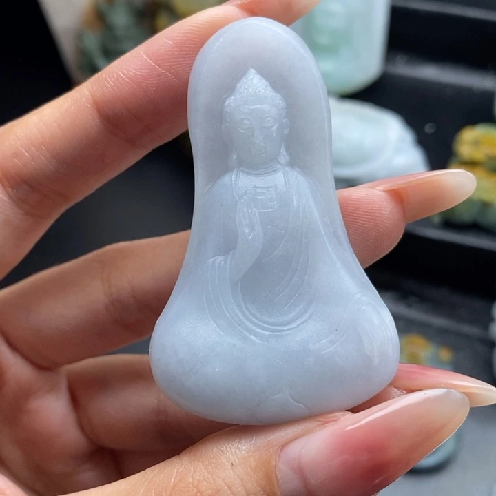 定制翡翠未镶嵌阿弥陀佛