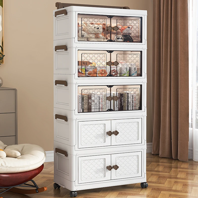 【拍四层发五层】【45面宽】家用高颜值可折叠杂物衣服整理收纳柜HZ