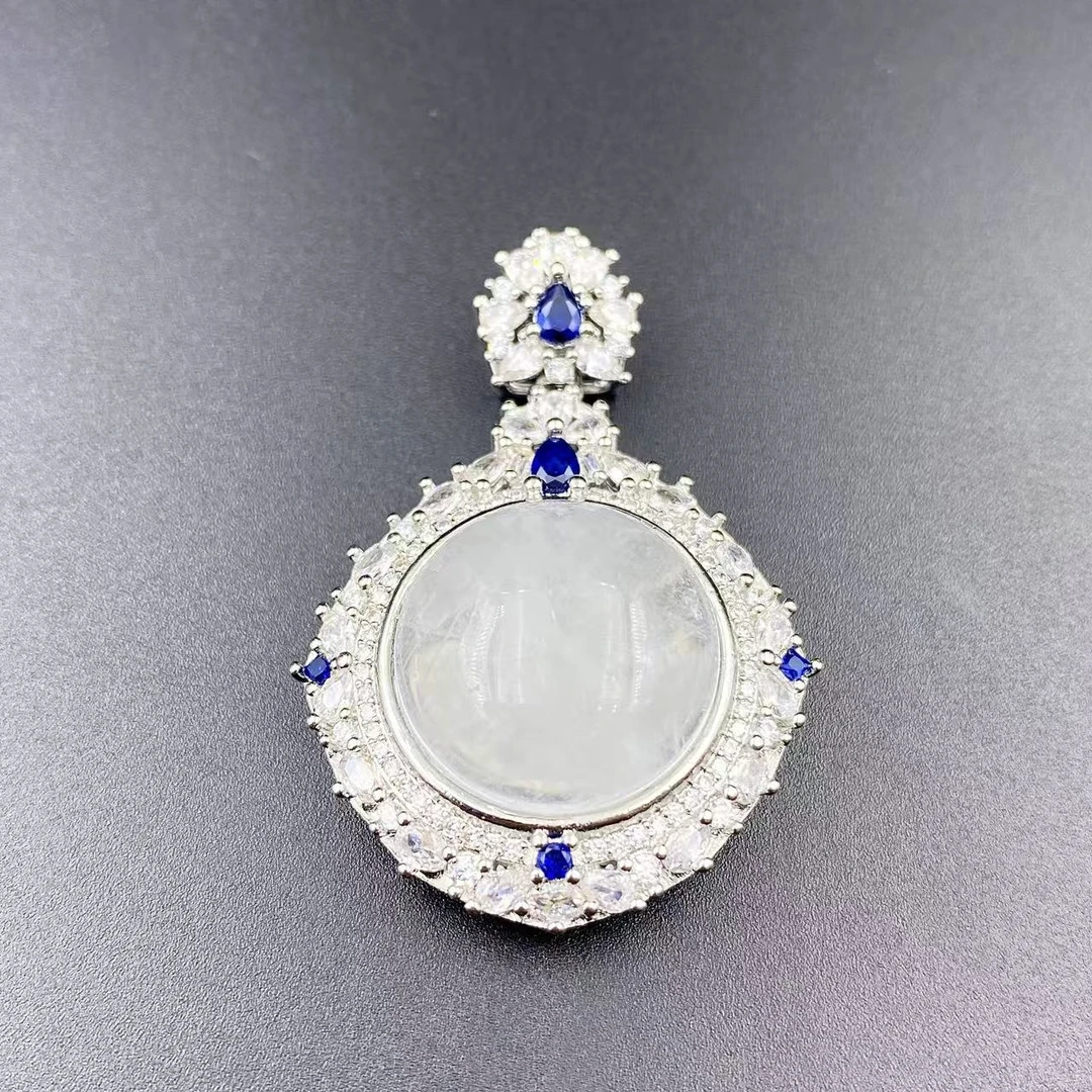 高档珠宝白水晶轻奢鸽子蛋吊坠Y2517（不含链）