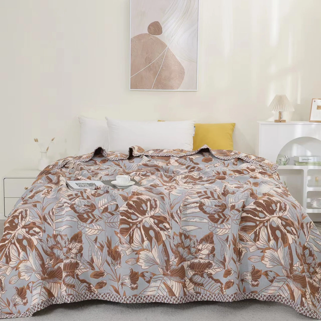 XDONGY（冬云家纺）高端230*250私人定制轻奢枫木叶灰色 理疗床盖