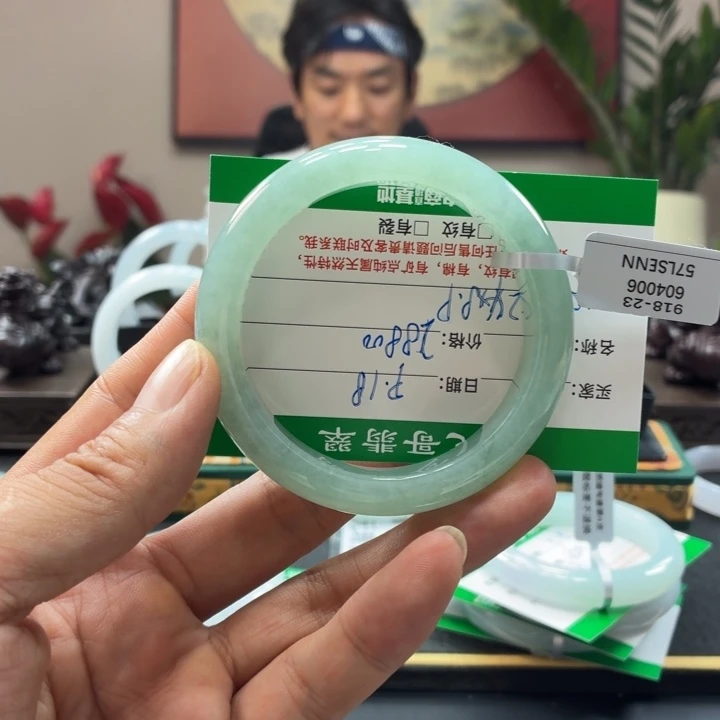 露***米未镶嵌手镯翡翠天然翡翠手镯 6