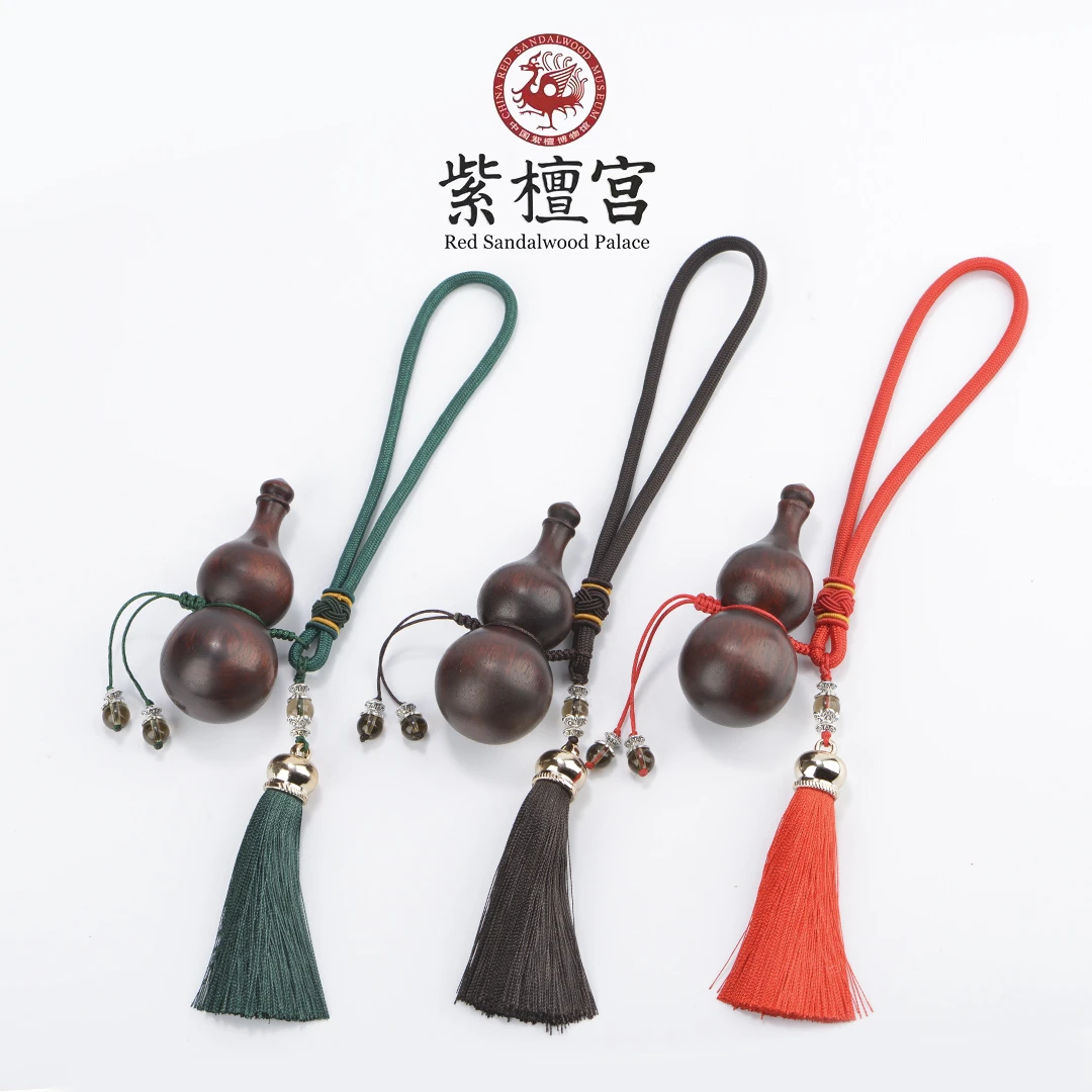印度小叶紫檀葫芦把件吊坠