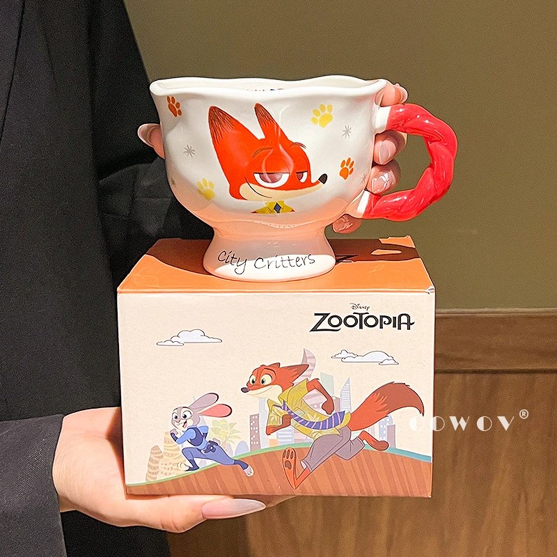 疯狂动物城马克杯办公室咖啡杯尼克朱迪水杯新款家用杯子生日礼物