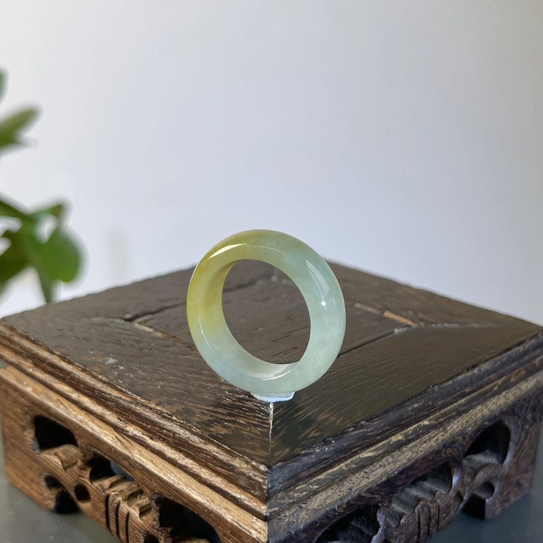 JTW09-47 天然缅甸A货翡翠  翡翠戒圈21#