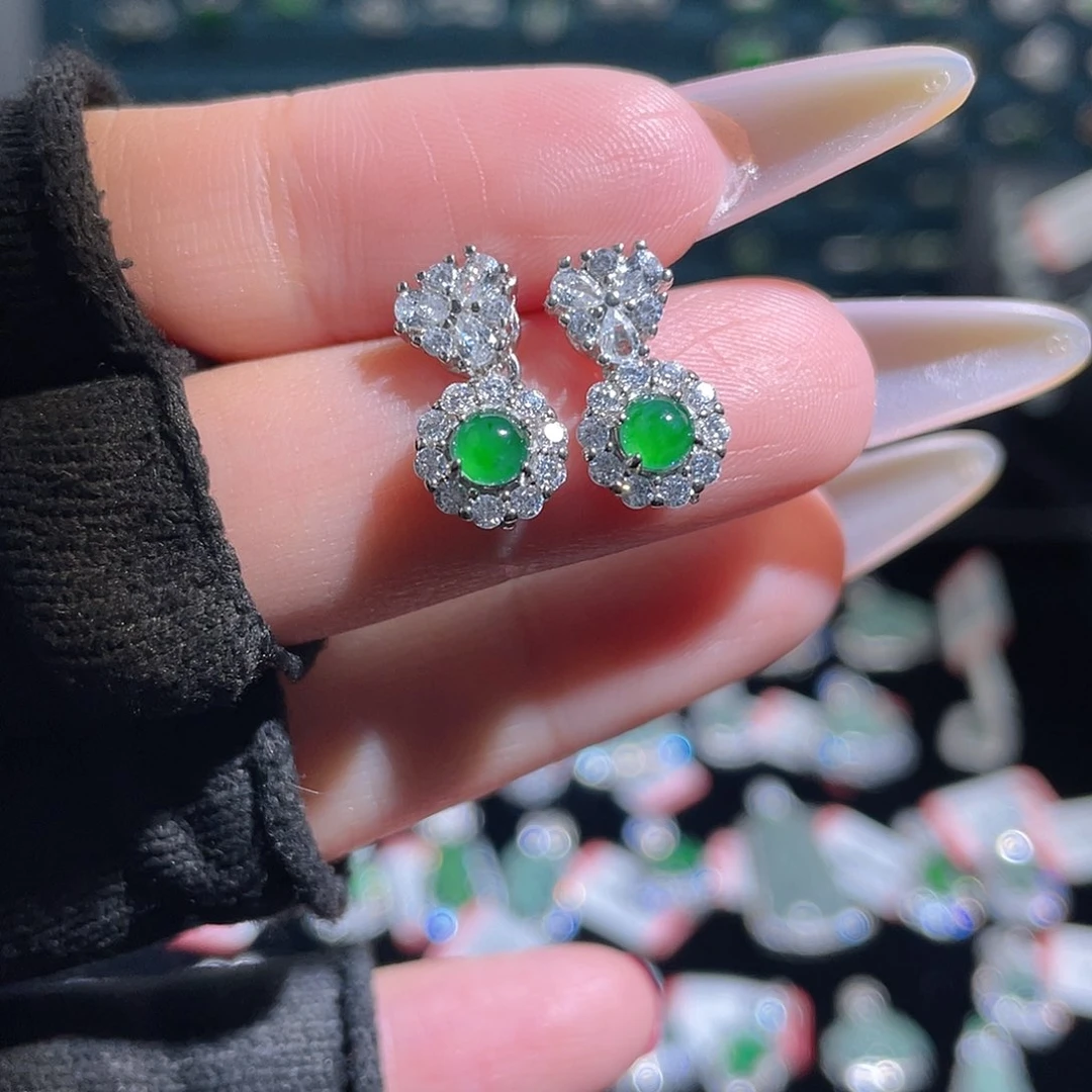 未镶嵌翡翠耳饰耳钉