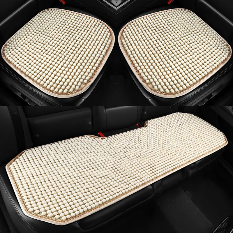 夏季树脂玉汽车坐垫单片凉垫圆珠透气珠子座垫家用车用隔热-如意