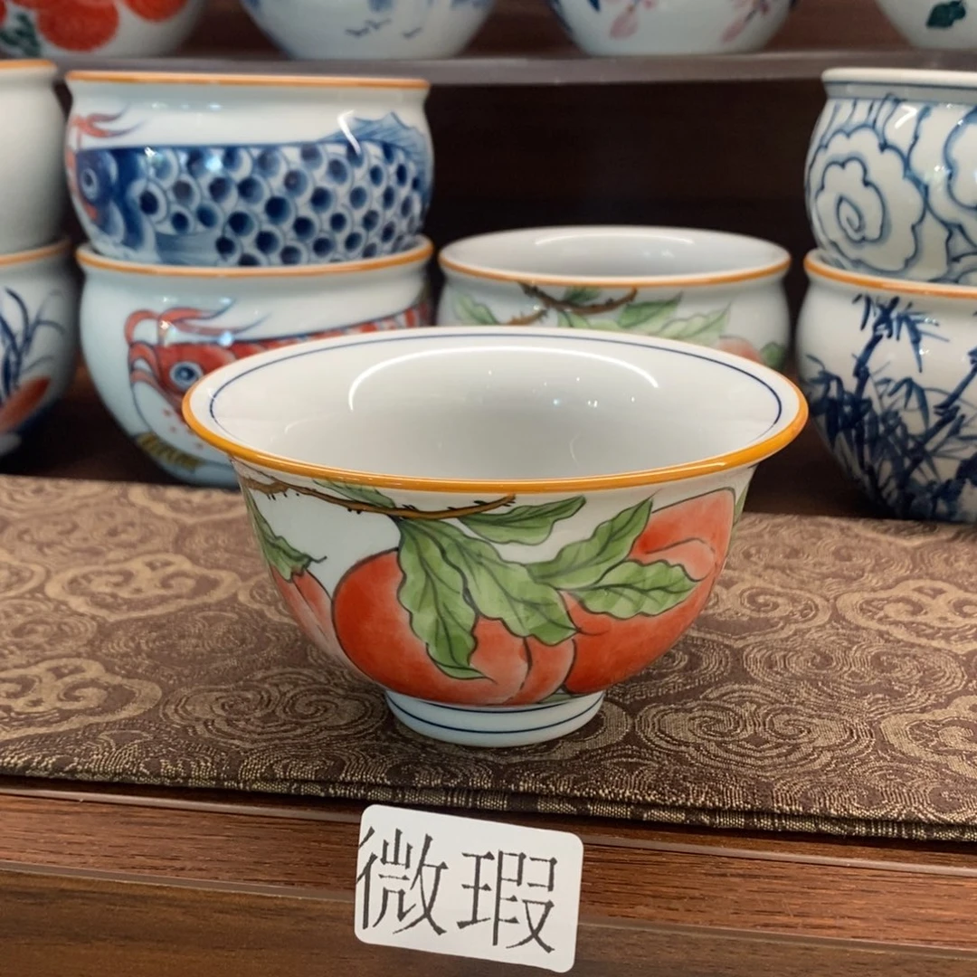 釉下彩老陶泥手工绘制