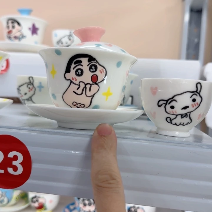 高温釉下彩纯手工手绘陶瓷