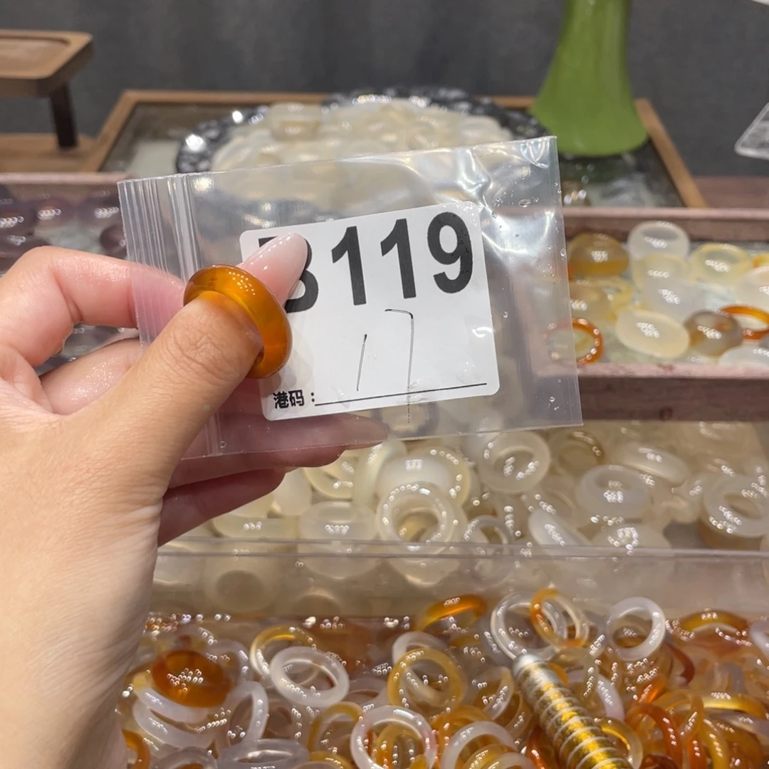 玛瑙/玉髓未镶嵌戒指119