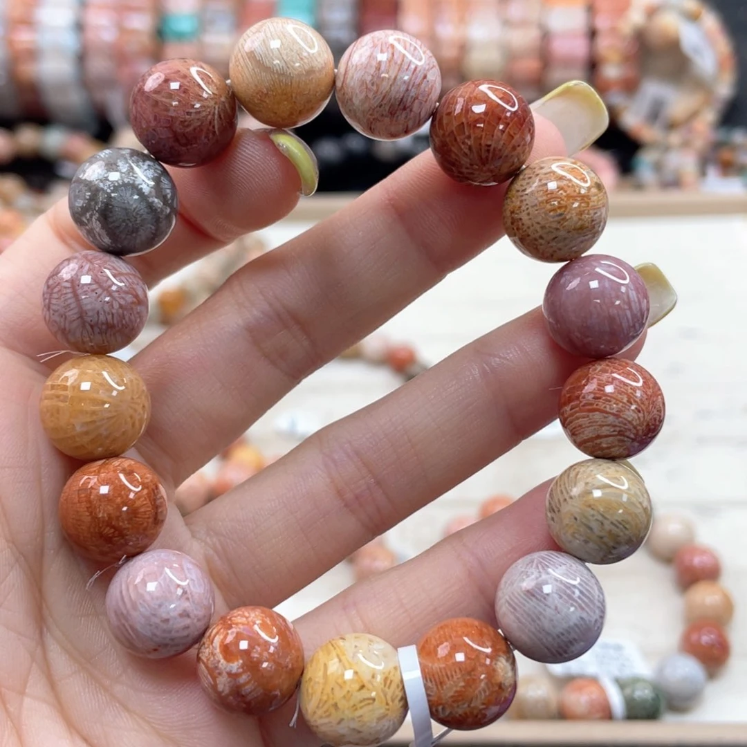 硅化珊瑚（珊瑚玉）手链未镶嵌小*鱼731