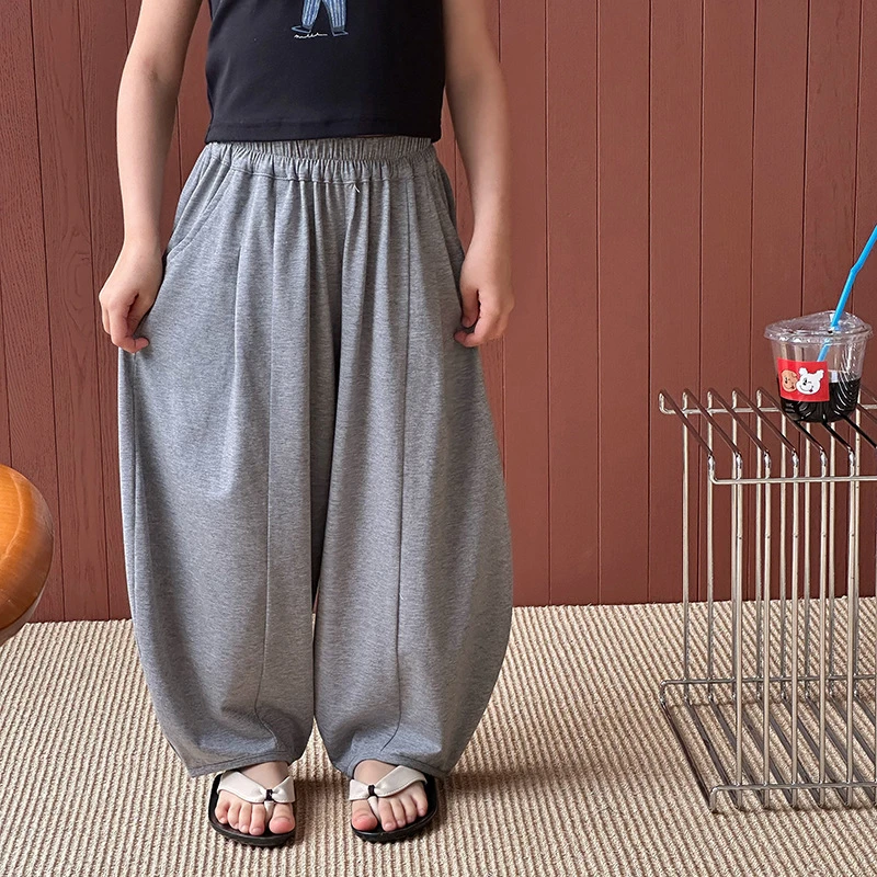 【现货】儿童休闲莫代尔抖抖裤宽松大PP收口空调防蚊裤25E045