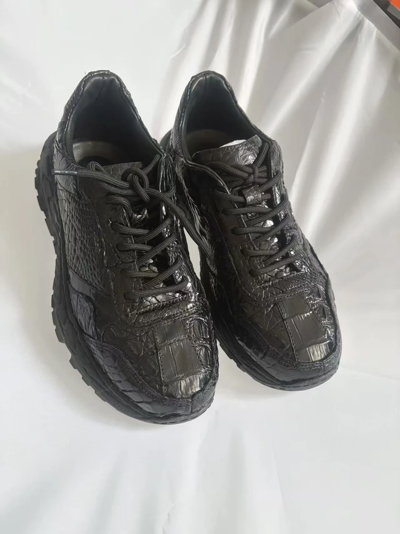 时尚休闲鞋男士圆头休闲鞋休闲男款黑色低帮皮鞋潮鞋潮流跑鞋鞋子