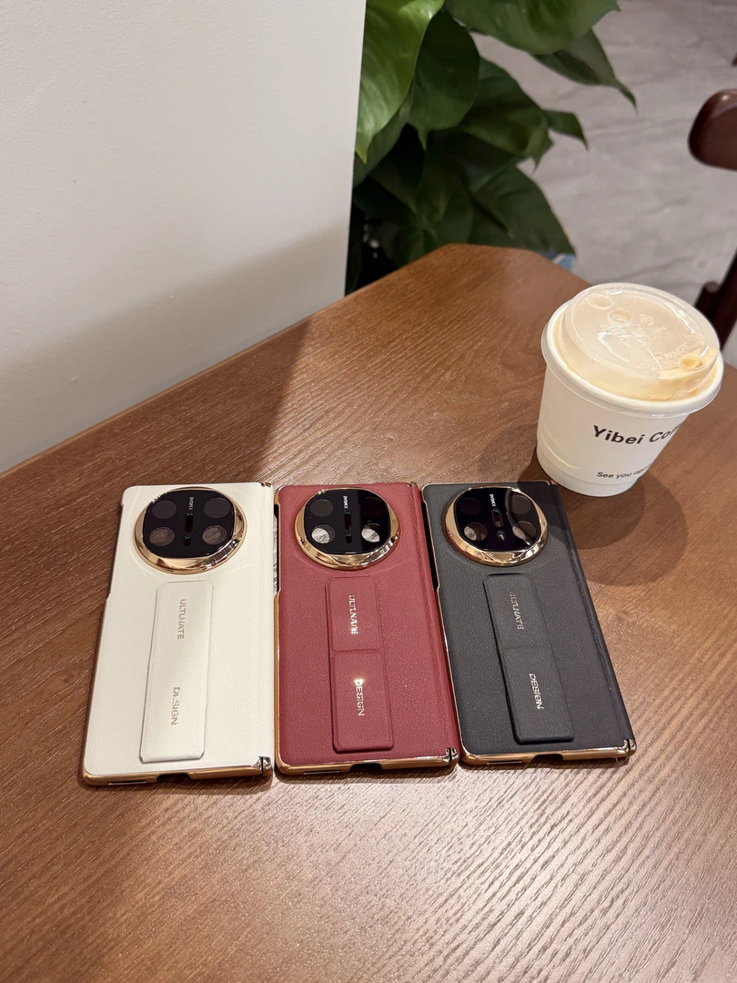 适用于华为MateX6/Matex5中轴腕带支架折叠手机壳 电镀包镜头