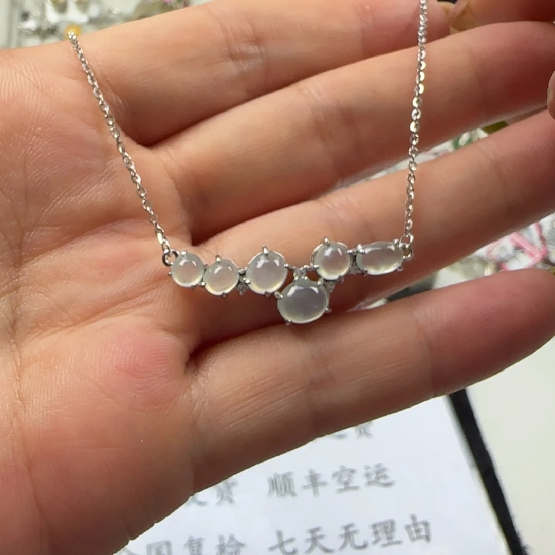 翡翠银S925镶嵌颈饰