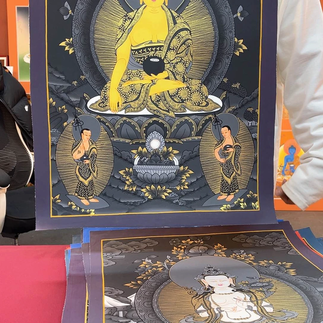 卷轴画40×60释迦纯手绘