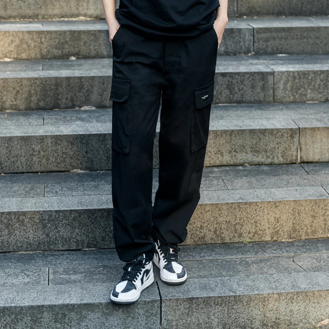 工装休闲裤束脚微弹莫代尔春季男士多口袋宽松大码