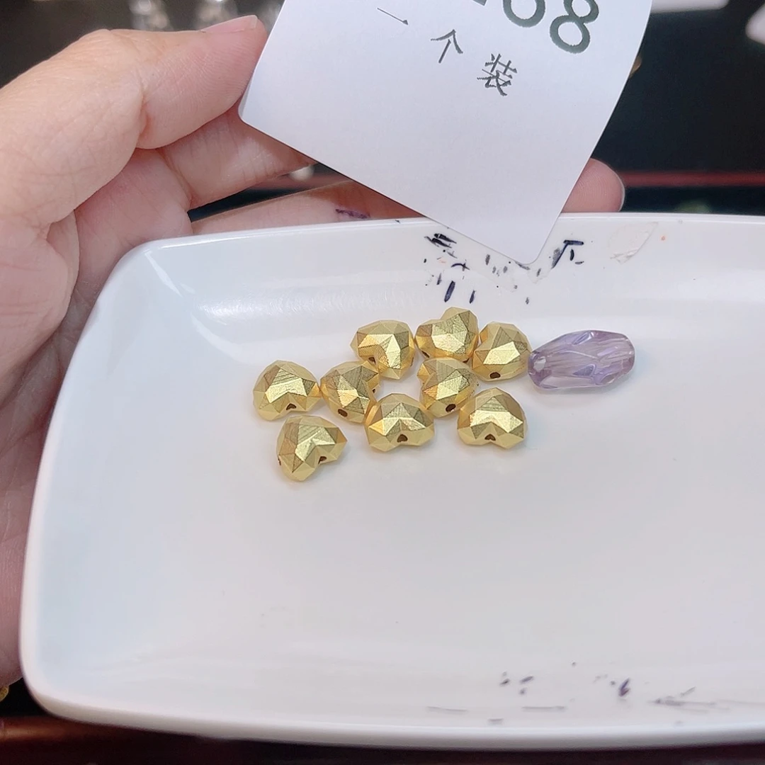 紫晶珠宝半成品银S925镀金镶嵌168