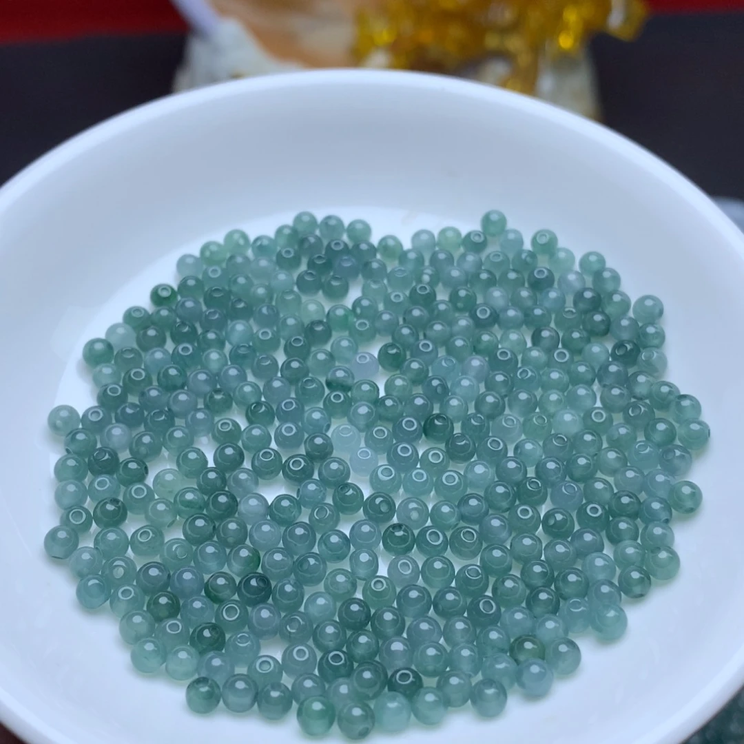 【闪购商品】翡翠手链未镶嵌卡3.5冰透蓝水100个