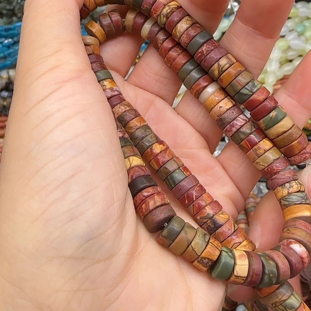 玛瑙/玉髓合金珠宝半成品毕加索石8mm一条