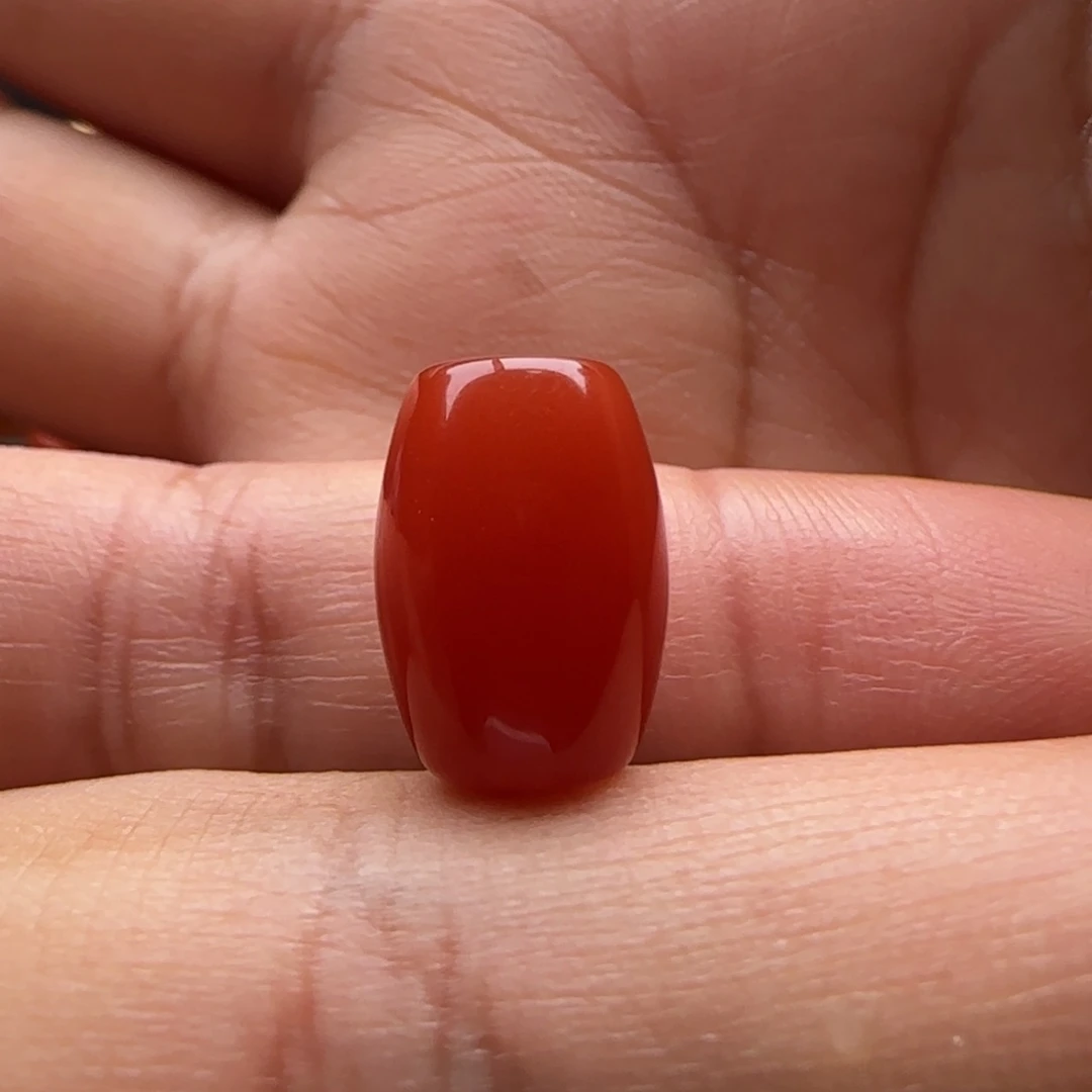 南红玛瑙未镶嵌桶珠9.6x13.6
