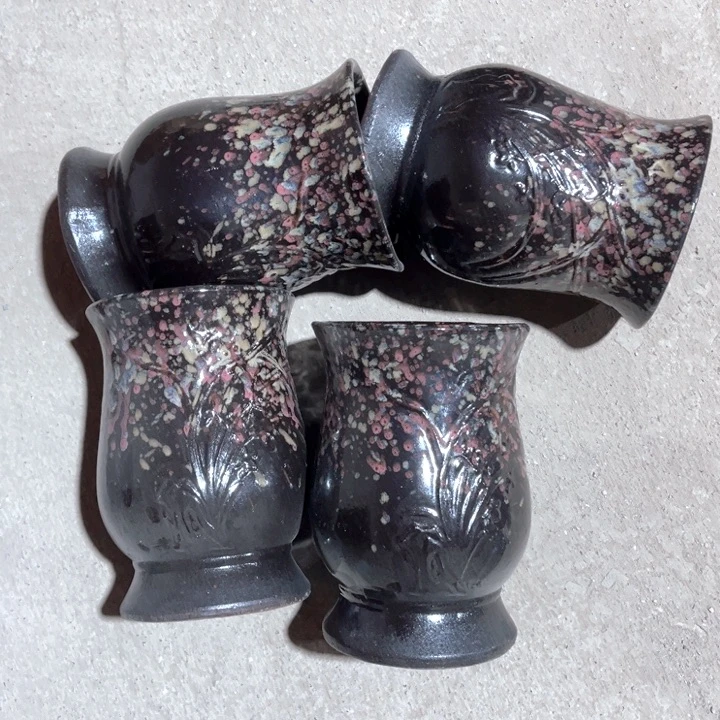 紫砂花盆口径14高度20四个正品