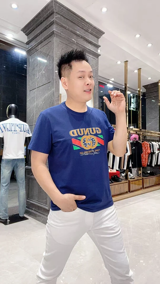 535夏季新款男士欧货时尚丝光液氨棉短袖