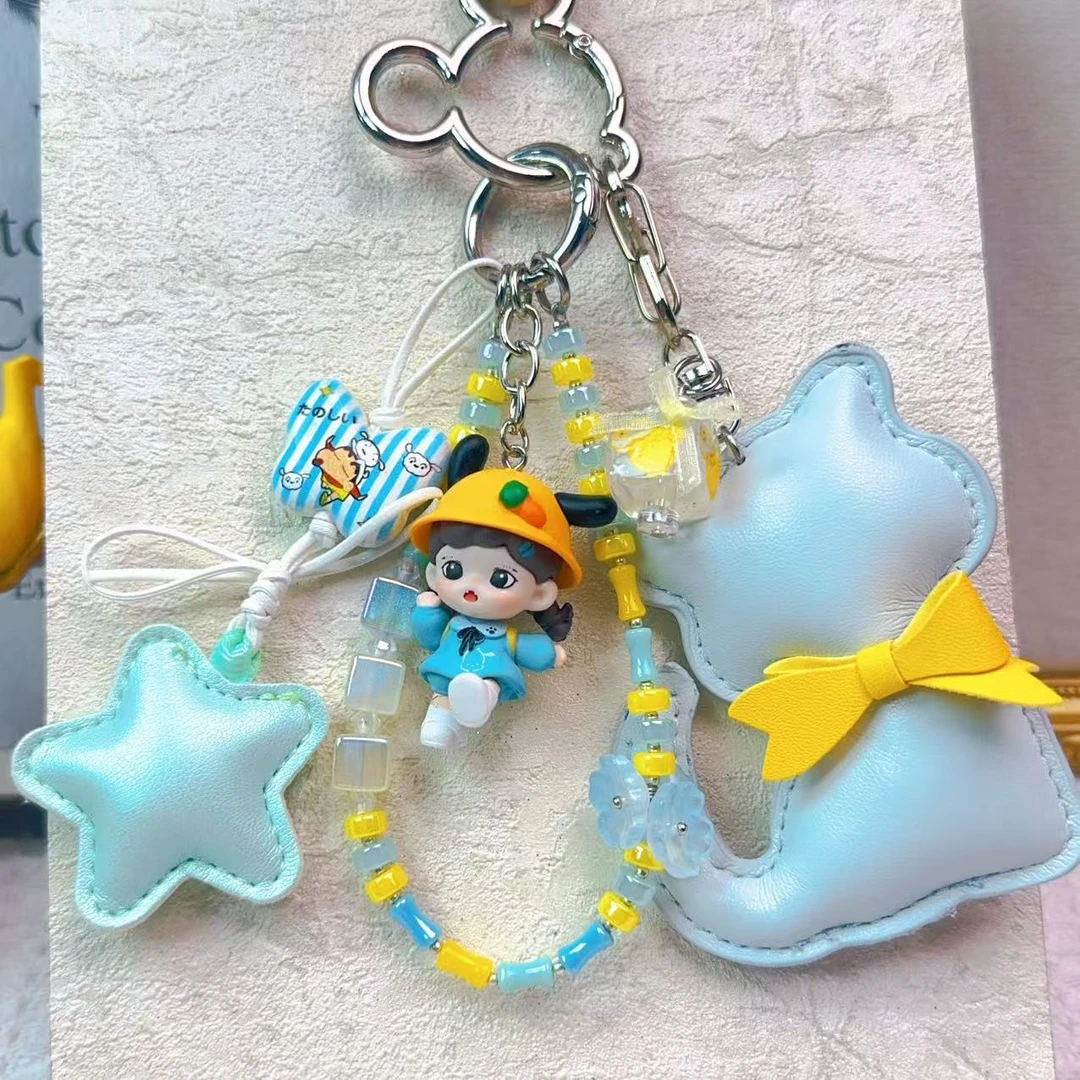 热狗晶晶【T】过款diy多功能手机饰品通用创意包包钥匙挂饰女生礼物