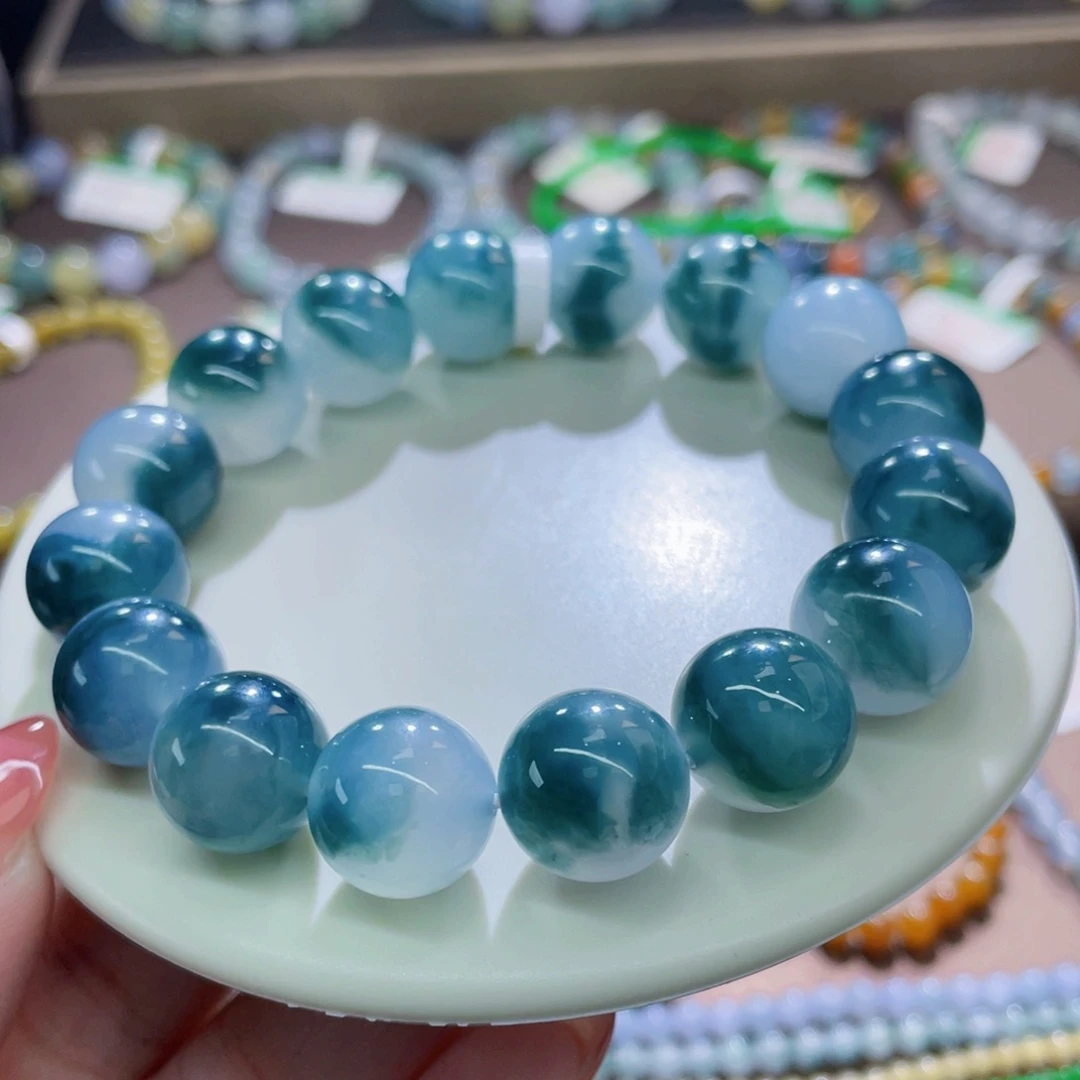 未镶嵌手链翡翠卡12.6-13