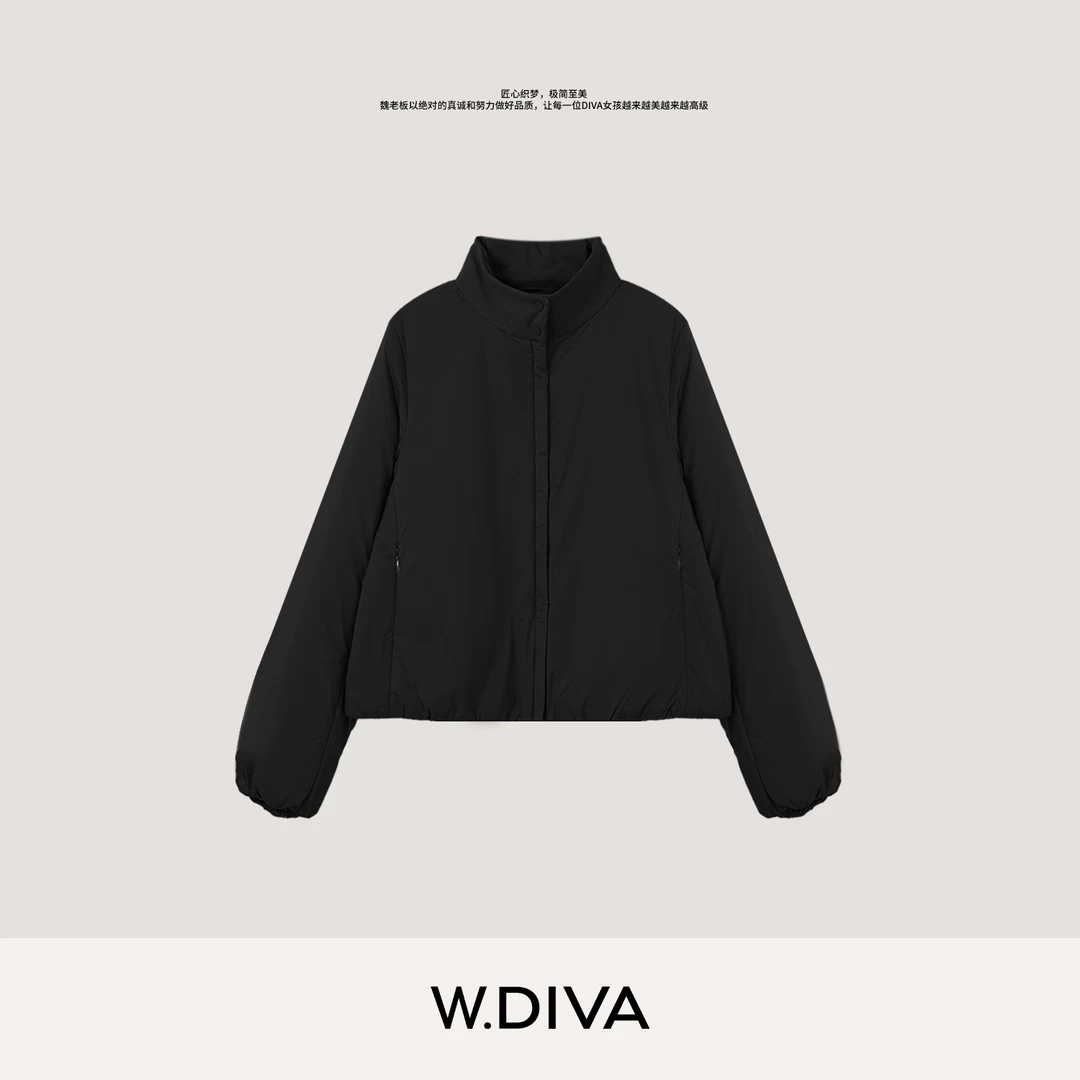 W.Diva【皎格】小狗美国进口3M棉新雪丽轻工艺拉链棉服女53C113095