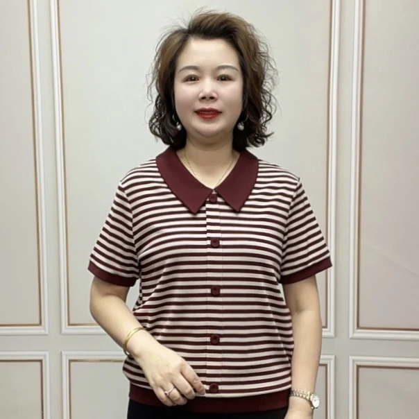 2025夏季短袖时尚百搭洋气减龄宽松中老年薄款气质新款显瘦妈妈装