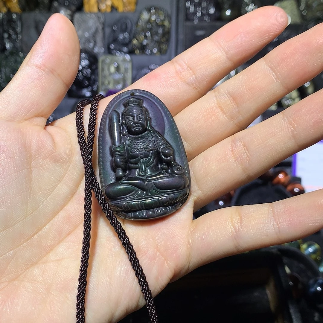 美***司未镶嵌黑曜岩颈饰定制