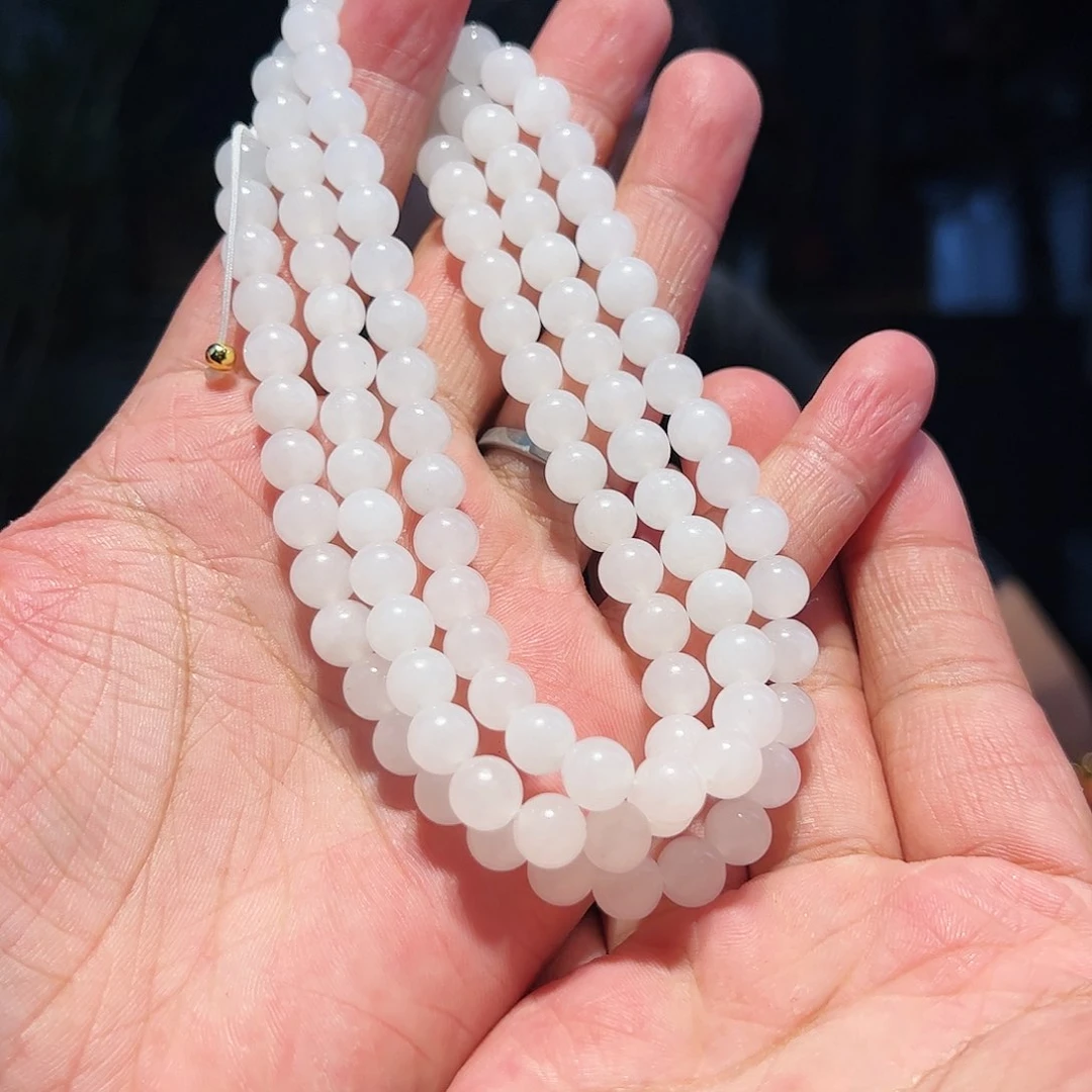 和田玉未镶嵌项链0.8