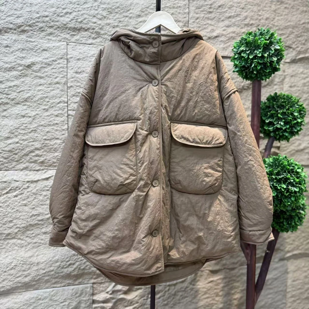 8303新款加厚冬季时尚简约百搭气质连帽棉服