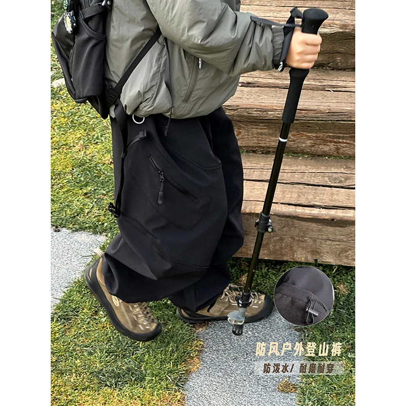 略略童品 儿童秋冬防风加绒裤户外防水长裤 254KZ5518