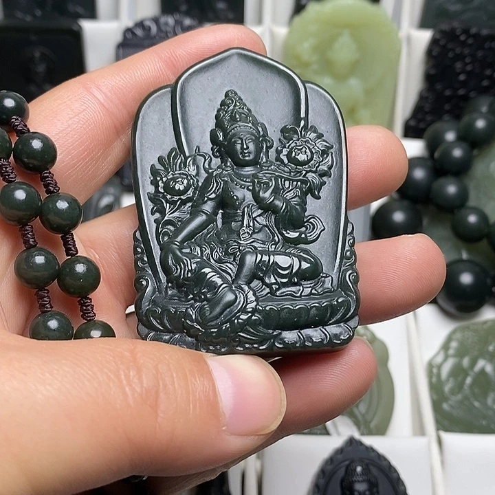 和田玉（青玉）未镶嵌颈饰