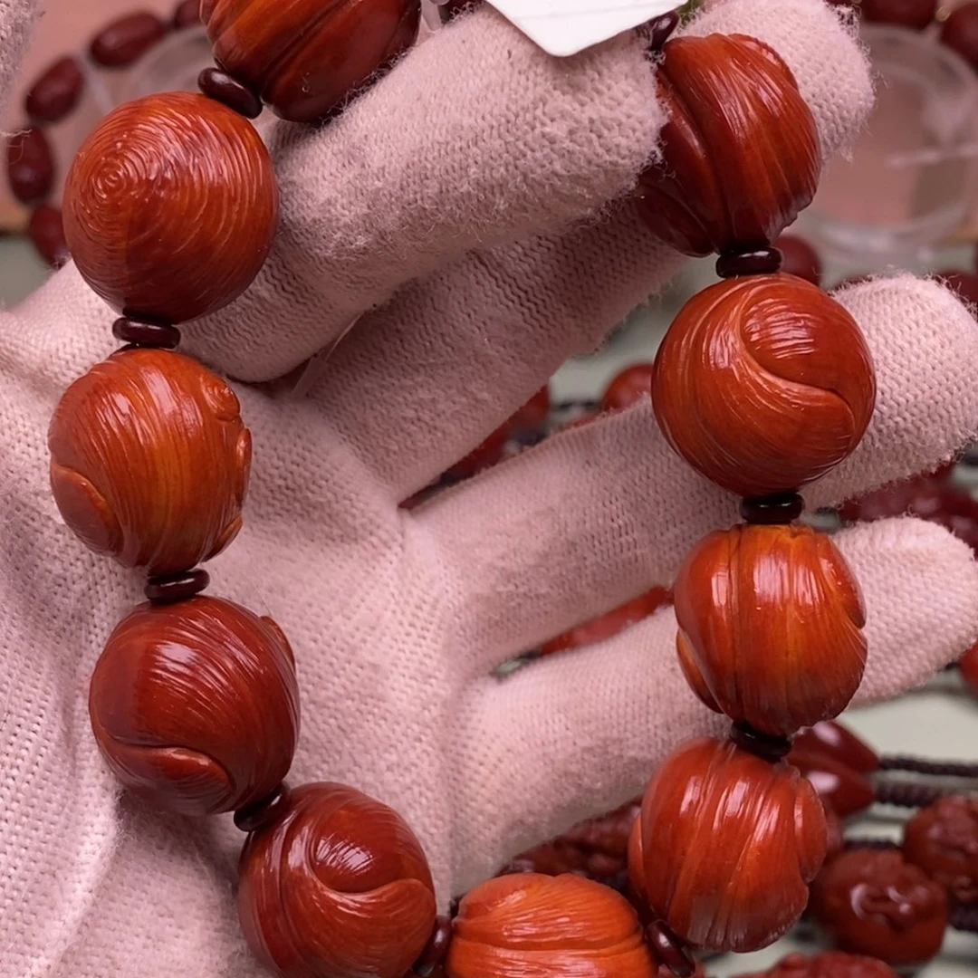 臻***荣木质橄榄核回血直播间