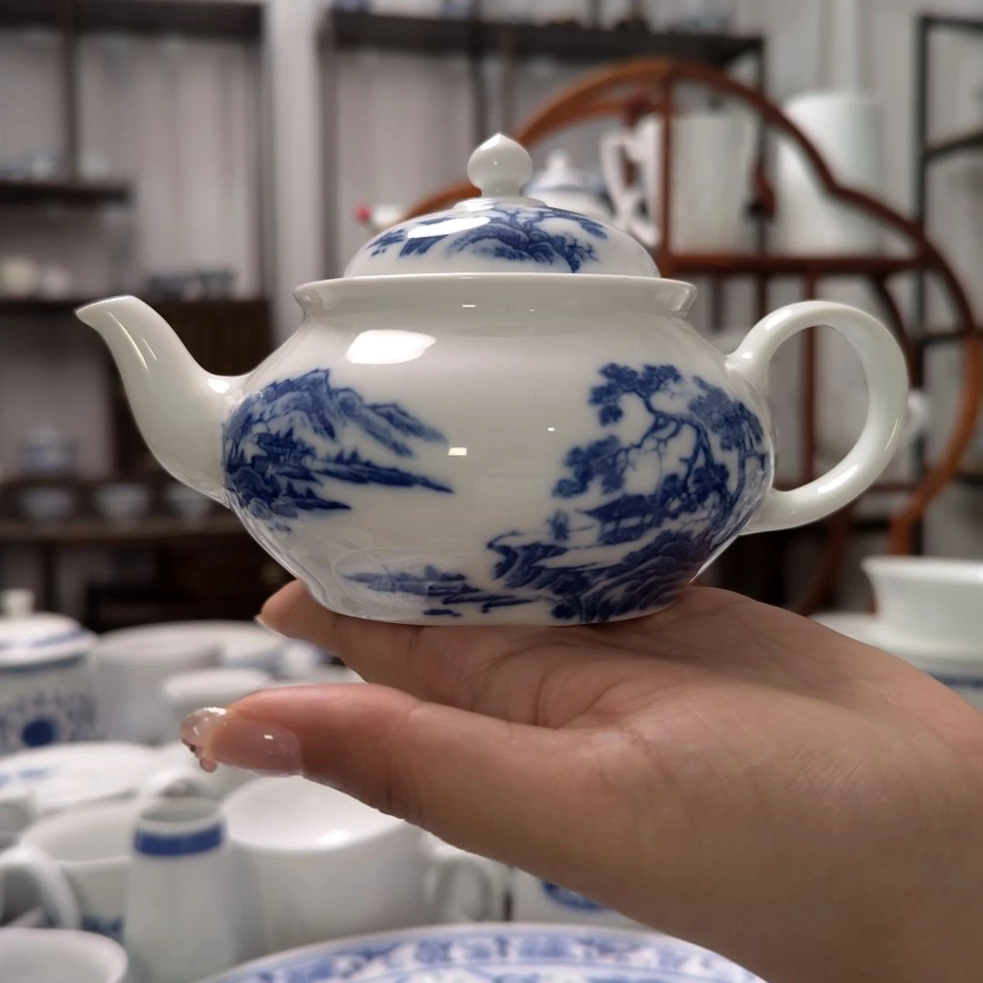 瓷江南韵茶壶一个景德镇