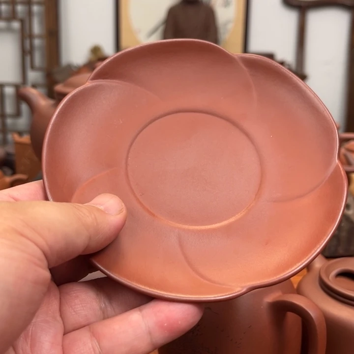 紫砂泥干泡台朱泥直径12cm