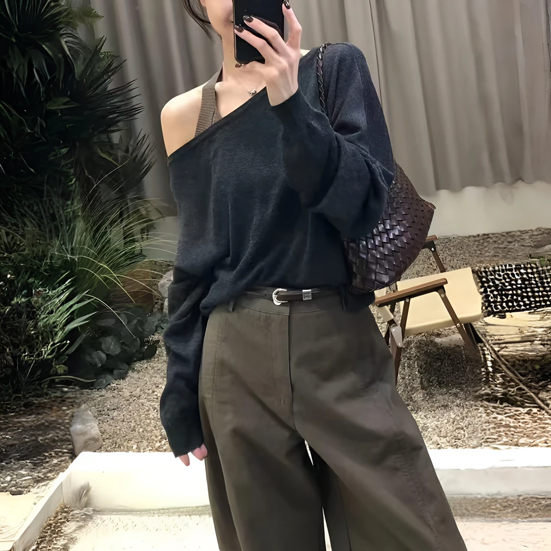 美式休闲阔腿裤早秋季新款高腰显瘦时尚复古设计感宽松直筒拖地裤