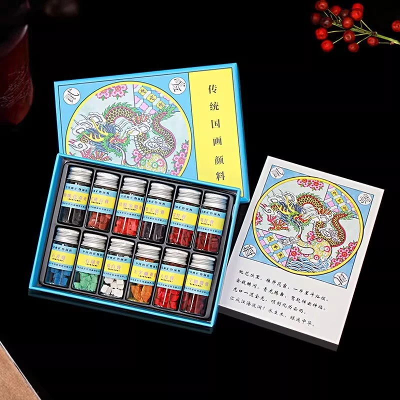 龙年新年礼盒苏州姜思序堂桃花坞木刻年画国画颜料书画工笔写意画