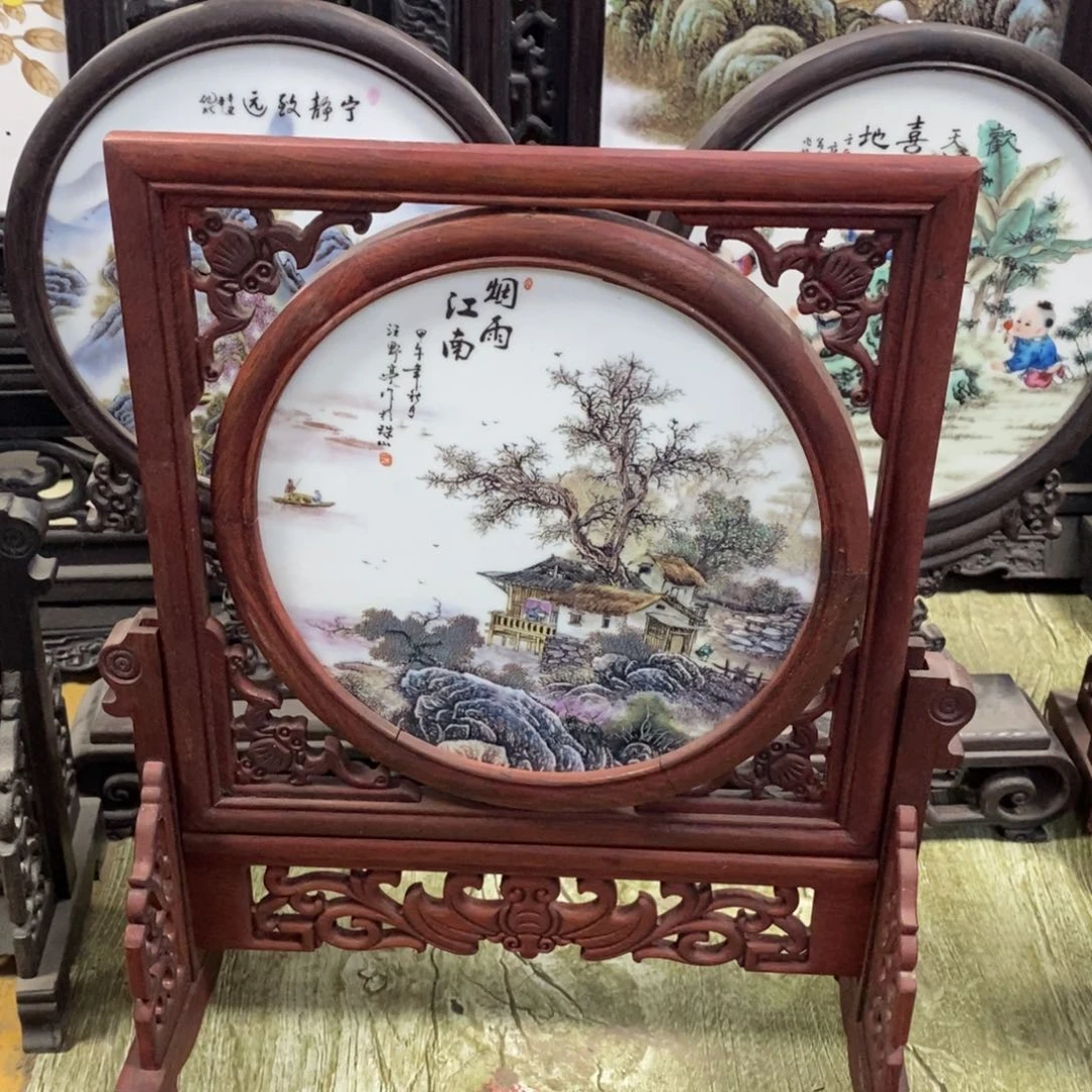 瓷片35*30 景德镇瓷板画柴窑烧制