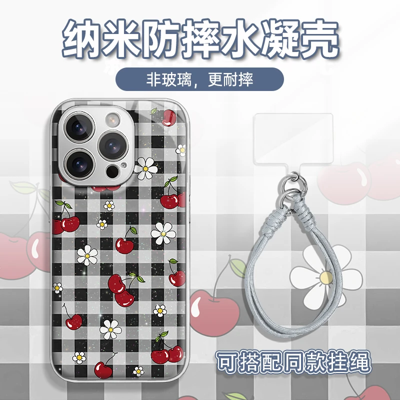 适用于苹果16华为OPPO小米VIVO简约时尚个性金属漆水凝壳AM0675