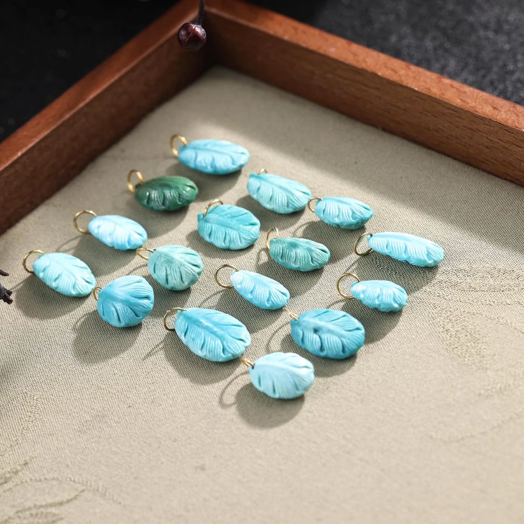 【举石臻选】TA1028-3793-25绿松石吊坠18k（一件/多样性发）H