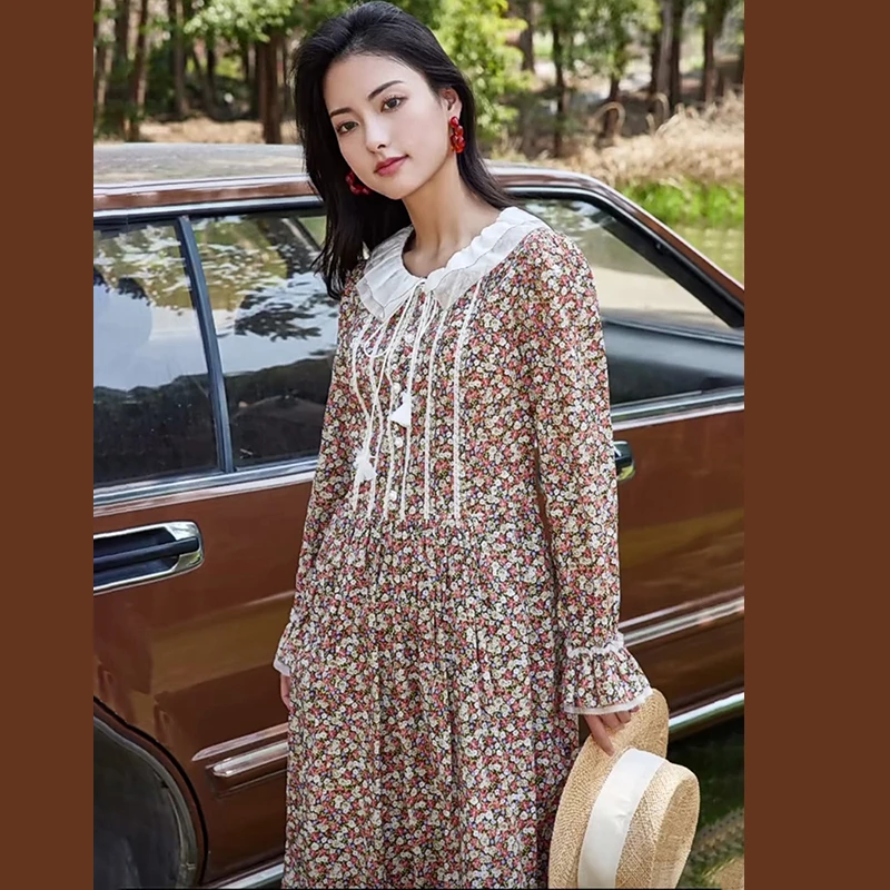 37526【芭依L】碎花减龄洋气连衣裙87L7037