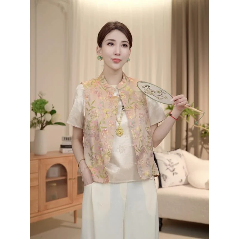 潇湘竹影｜新中式提花国风休闲百搭气质马夹cs112晶晶