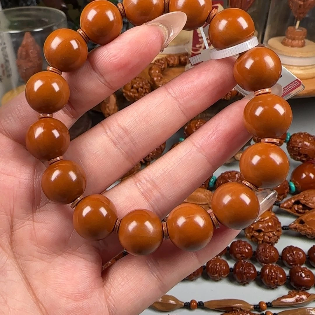 手串/手链橄榄核宽1.4小籽老树铁核正圆光珠手串